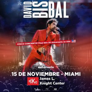 DAVID BISBAL ANUNCIA SU REGRESO A MIAMI