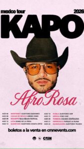 Boletos para concierto de Kapo “Afro Rosa México Tour 2026”: Precios, fechas y dónde comprar