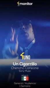 CHENCHO CORLEONE EL NÚMERO 1 DE LA RADIO EN MÉXICO CON SU PRIMER SENCILLO UN CIGARRILLO