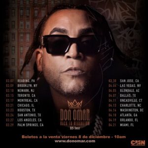 DON OMAR ANUNCIA GIRA HISTÓRICA POR ESTADOS UNIDOS Y CANADÁ